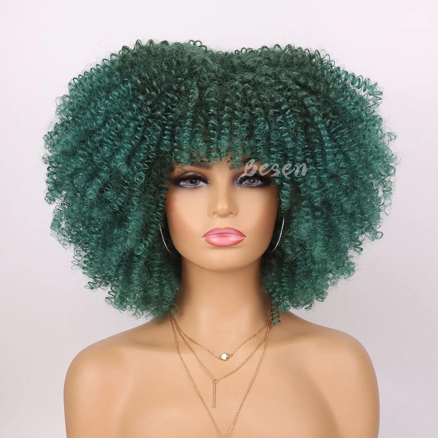 Synthetic Short Kinky Curly Wigs - Various Colors Available