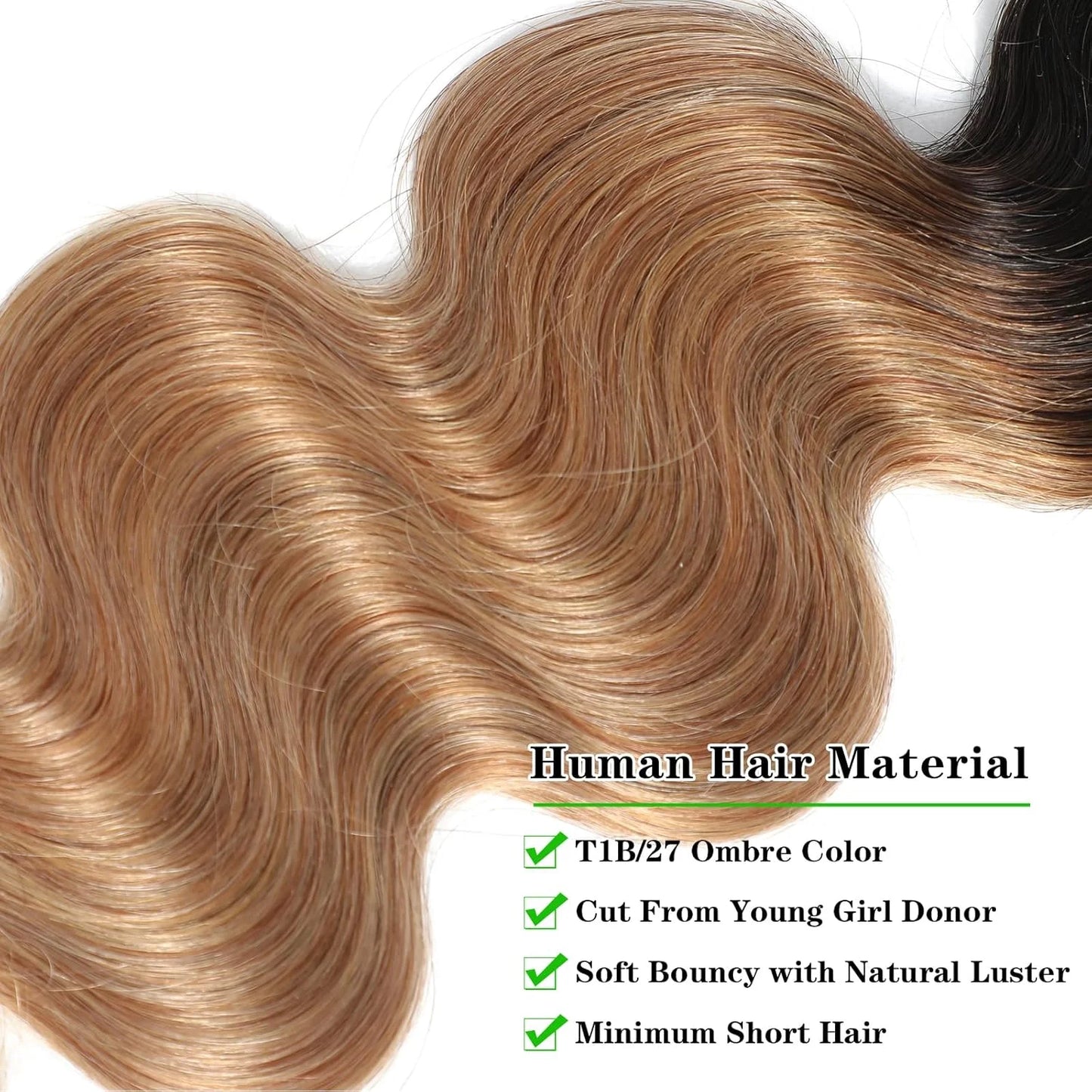 Ombre Blonde Body Wave Bundles - Brazilian Remy 100% Unprocessed Human Hair