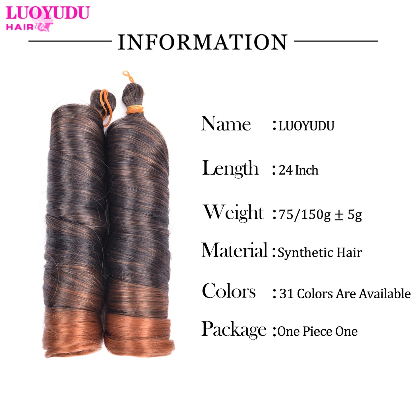 Loose French Spiral Curl Synthetic Pre-Stretched Braiding Hair