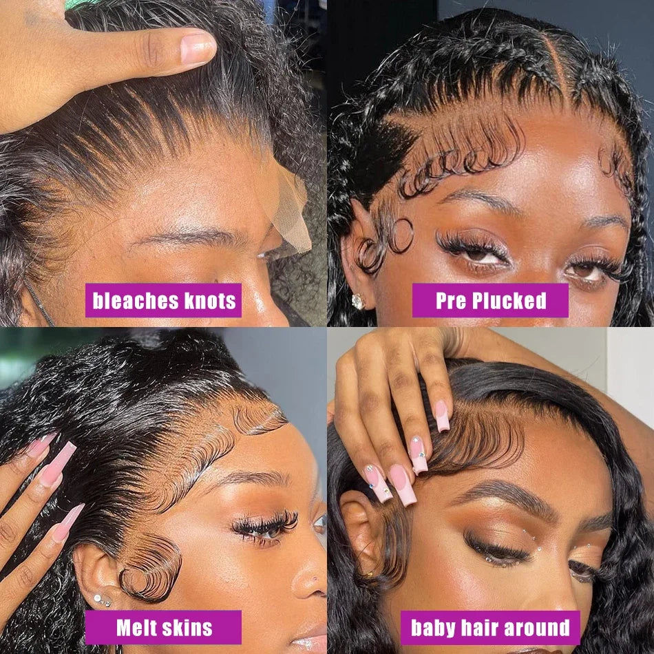 Deep Wave HD Invisible Lace Frontal - Melt Skin Pre Plucked Virgin Hair