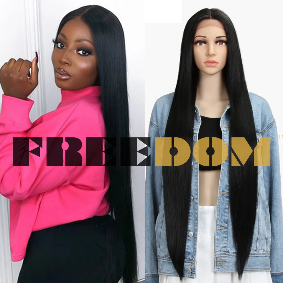 Straight Synthetic Lace Front Wigs - Various Colors Available