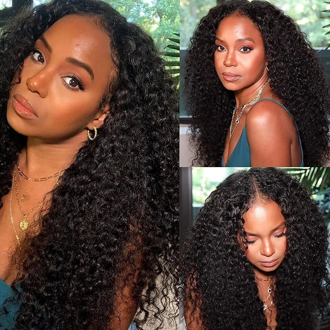 Brazilian Deep Wave - Human Hair No Leave Out Option V & U Part Wigs