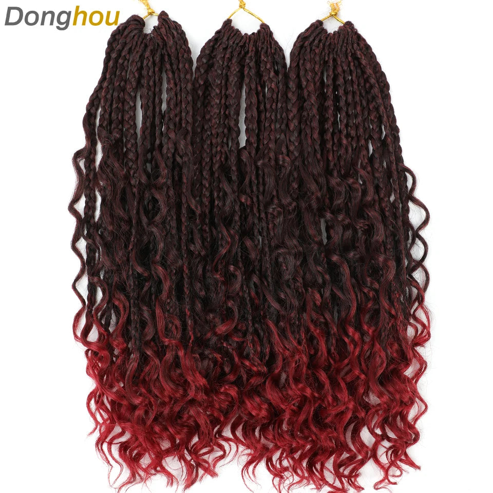 Boho Box Braids Synthetic Crochet Hair