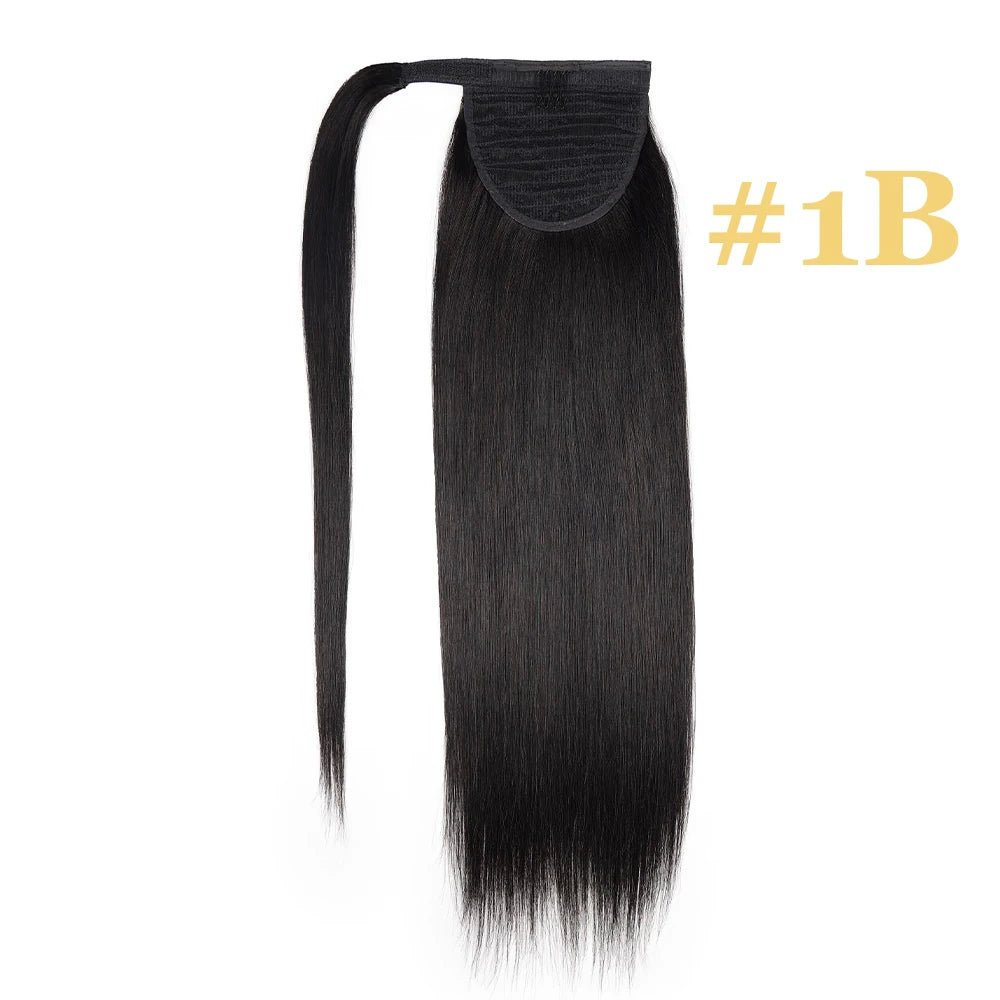 Straight Human Hair Wrap Around Ponytails - Various Options Available