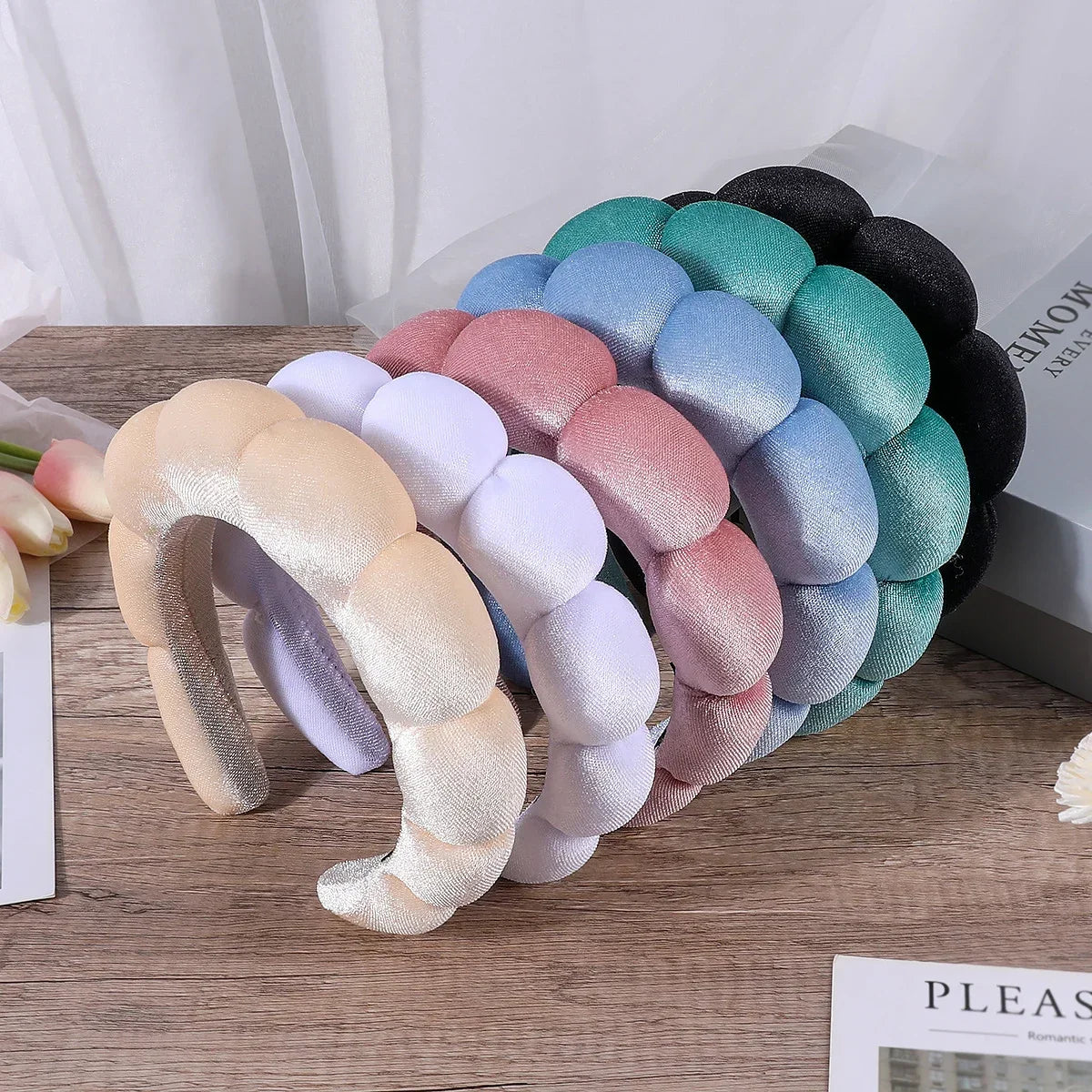 Women's TerryCloth Spa Puffy Sponge Headbands