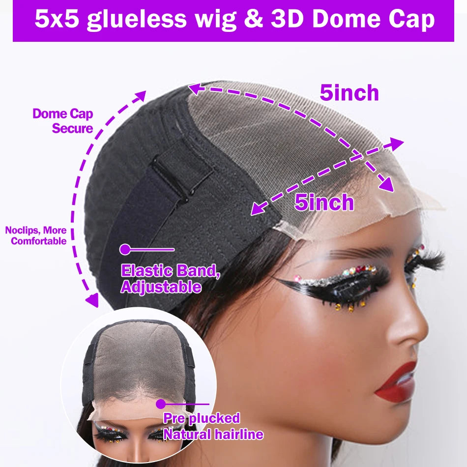 Loose Deep Wave Curl - HD Lace Glueless Human Hair Ready To Wear Wig