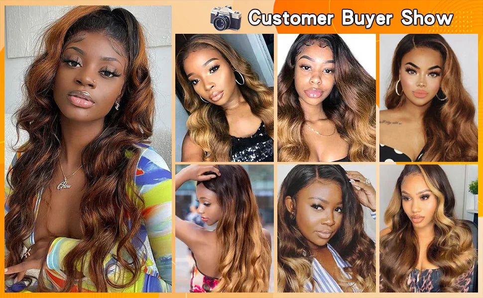 Body Wave Bundles Human Hair - Ombre Colored