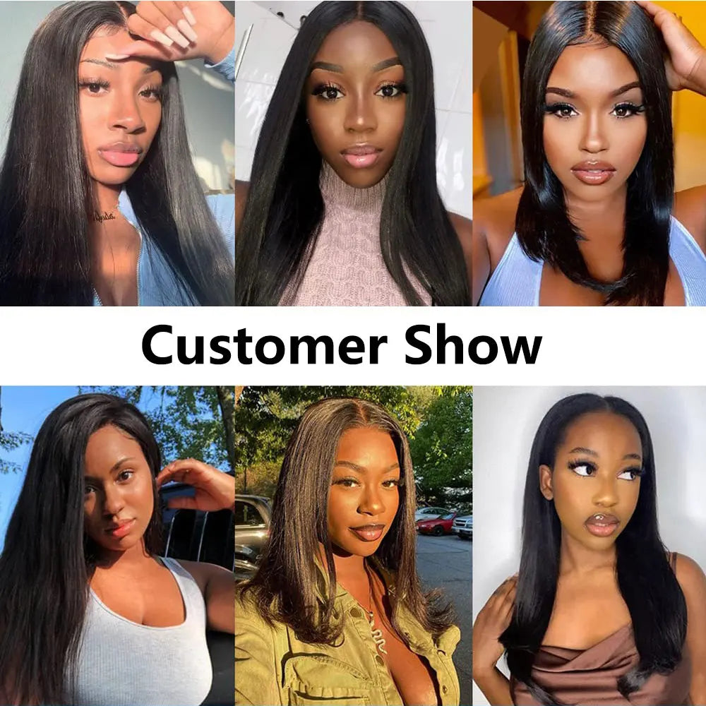 13x4 Lace Human Hair Straight Lace Frontal PrePlucked