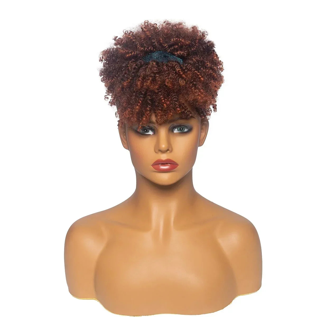 Synthetic Short Kinky Curly Headband Wigs - Various Colors Available