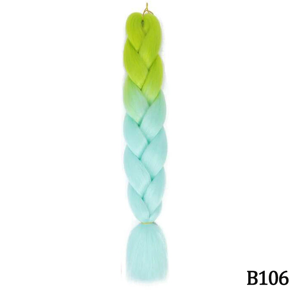 24" Synthetic Yaki Jumbo Braiding Hair - Various Colors Available