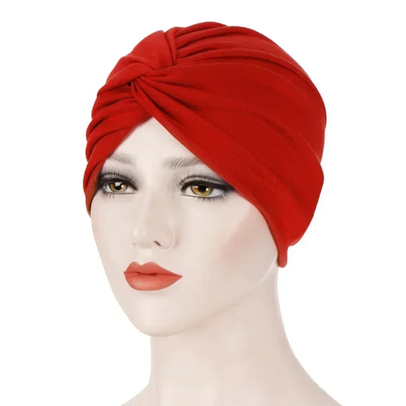Women's Pleated Turbans in Various Colors