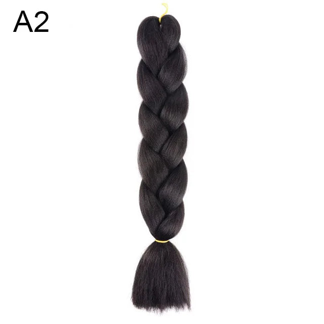 24Inch Synthetic Yaki Jumbo Braiding Hair - Various Colors Available