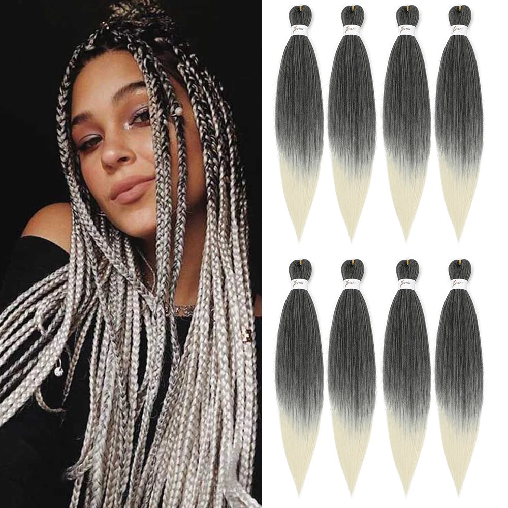 Pre-Stretched Synthetic Braiding Hair - Various Colors Available