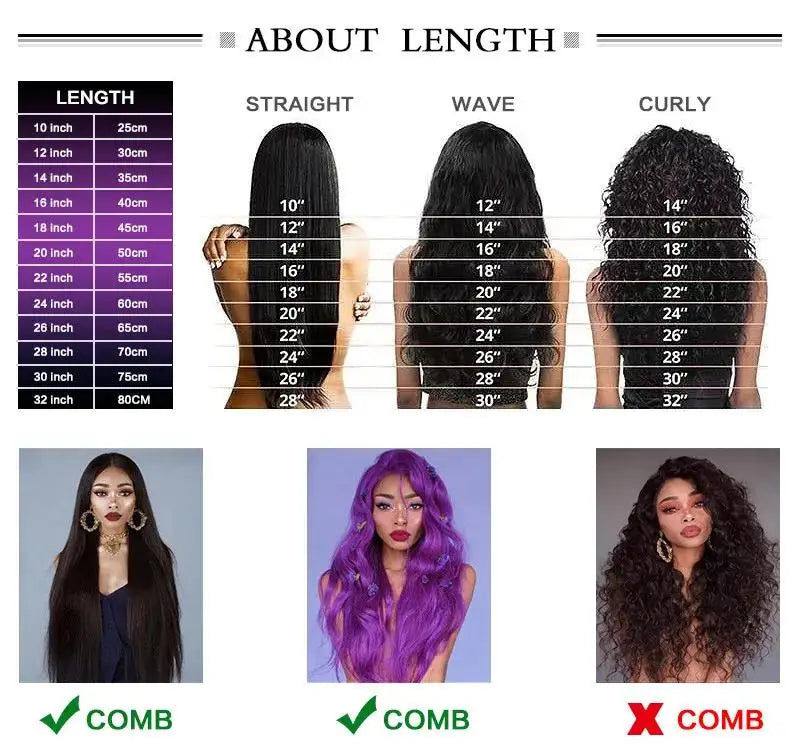 Water Wave Short Synthetic Lace Front Wigs - Various Colors Available
