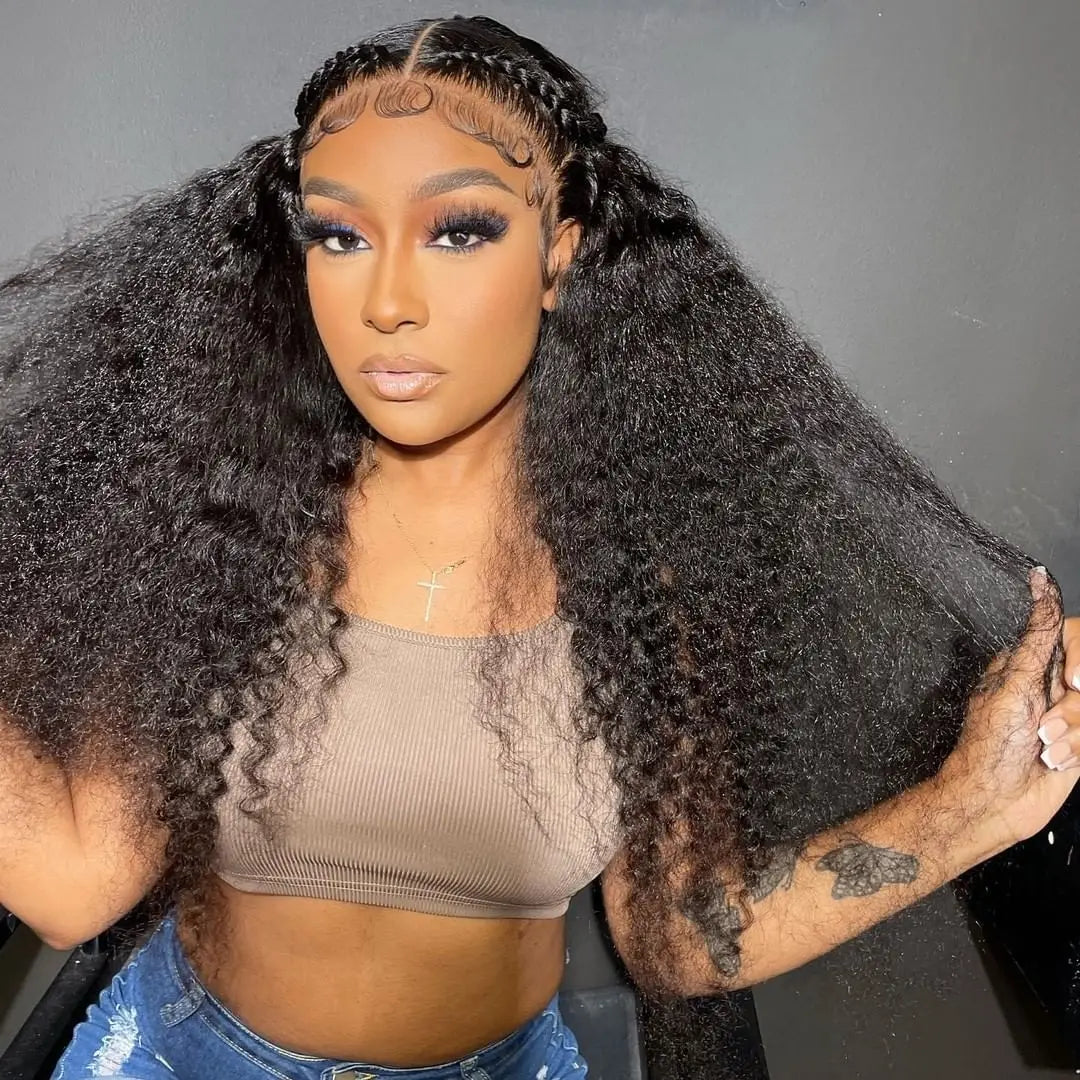 Brazilian Deep Wave Curly - Pre Plucked 360 Lace Front Human Hair Wig