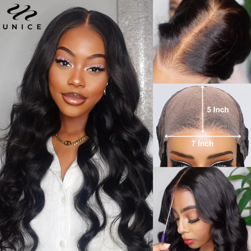 Body Wave Bye Bye Knots - Pre Bleached Knots Pre Cut Glueless Human Hair Ready To Wear Wig