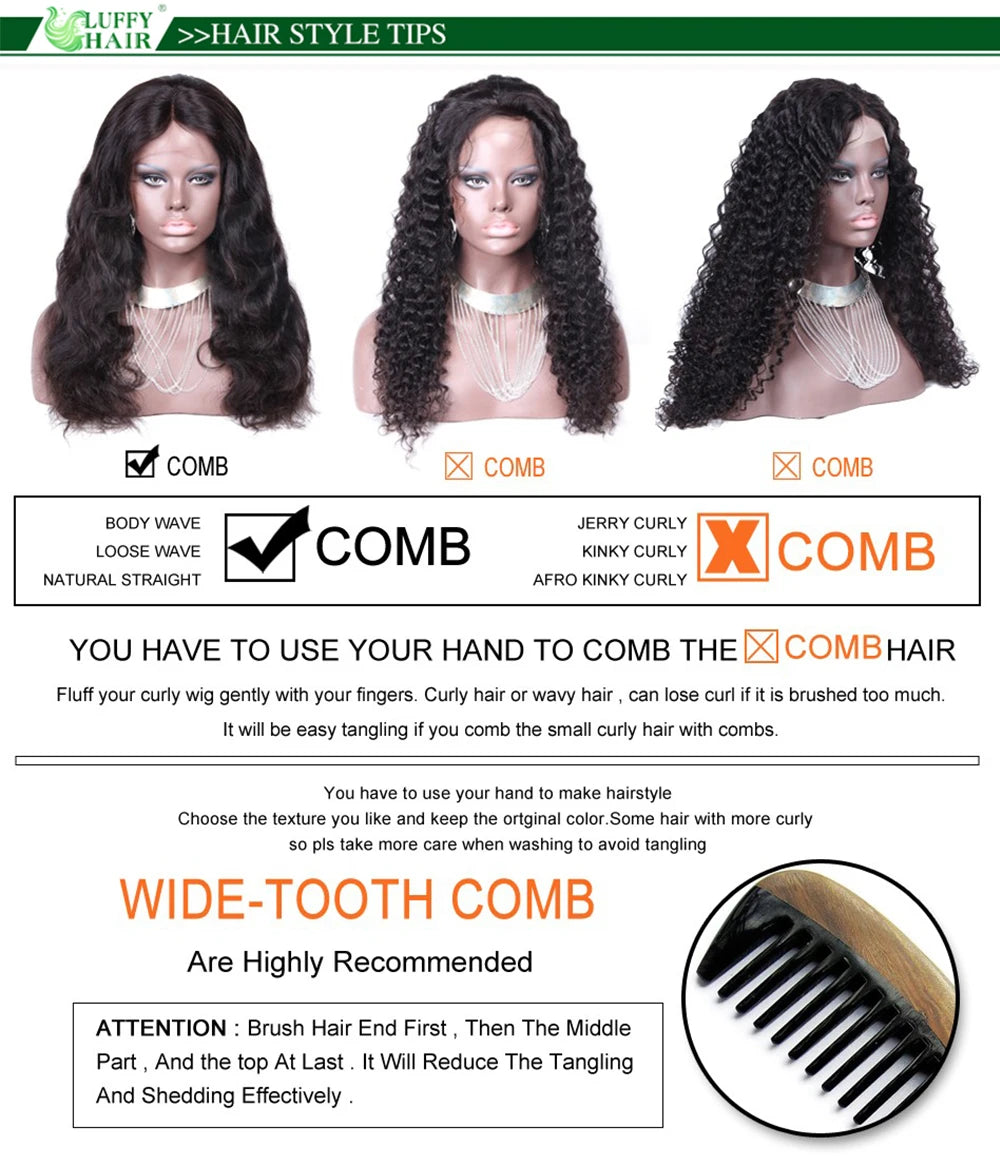 Afro Kinky Curly U & V Part Human Hair Wigs