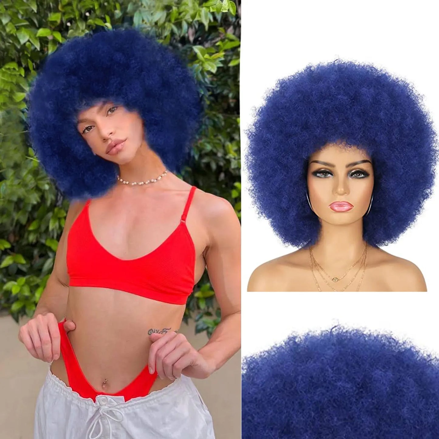 Afro Synthetic Wigs - Various Colors Available