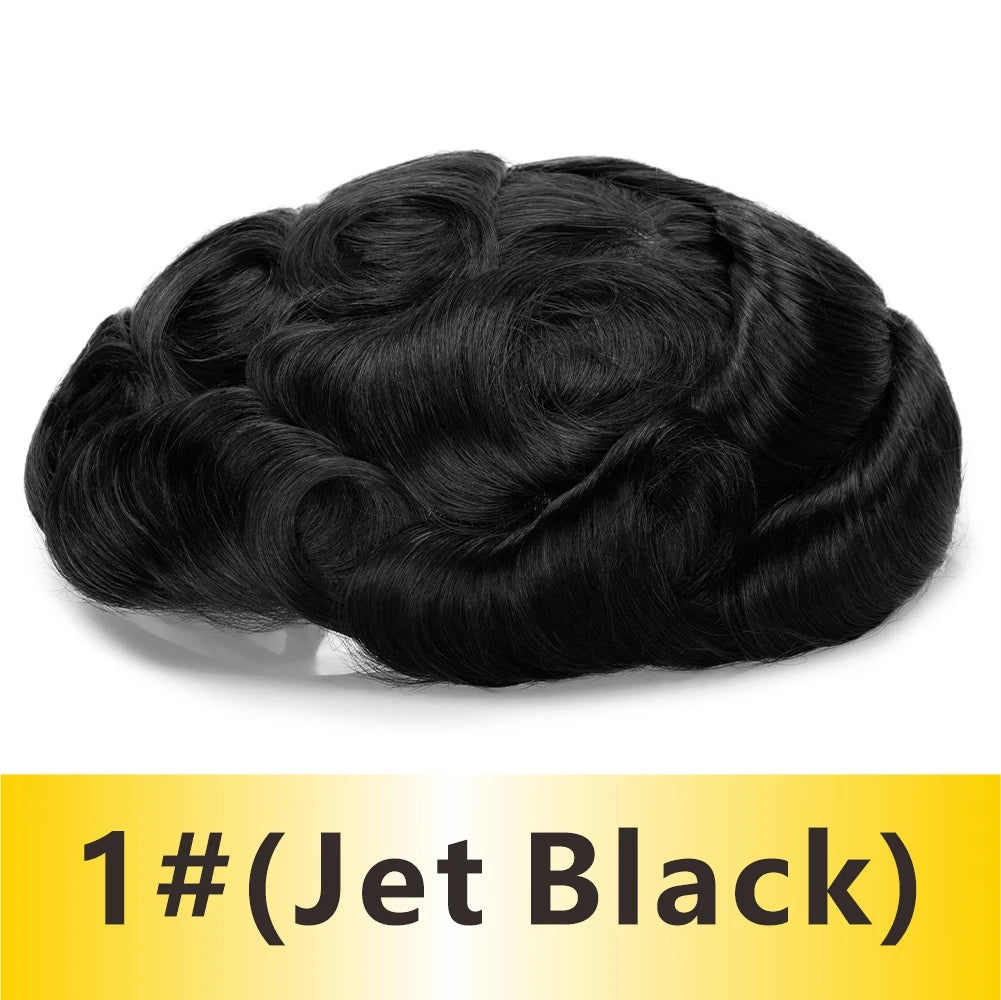 Natural Hairline Toupee Human Hair Double Knots Hair System - Various Options Available