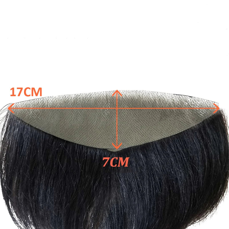 Straight 100% Human Remy Hair V Style Thin Skin Full PU Men's Capillary Prosthesis Frontal - Various Options Available