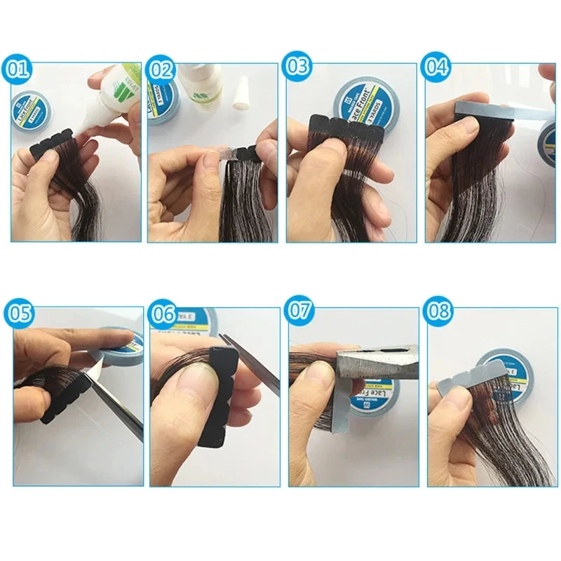 1 Roll Super Hair Blue Tape Double-Sided Adhesive Tape for Hair Extension/Lace Wig/Toupee 3 Yards/12Yards/36Yards