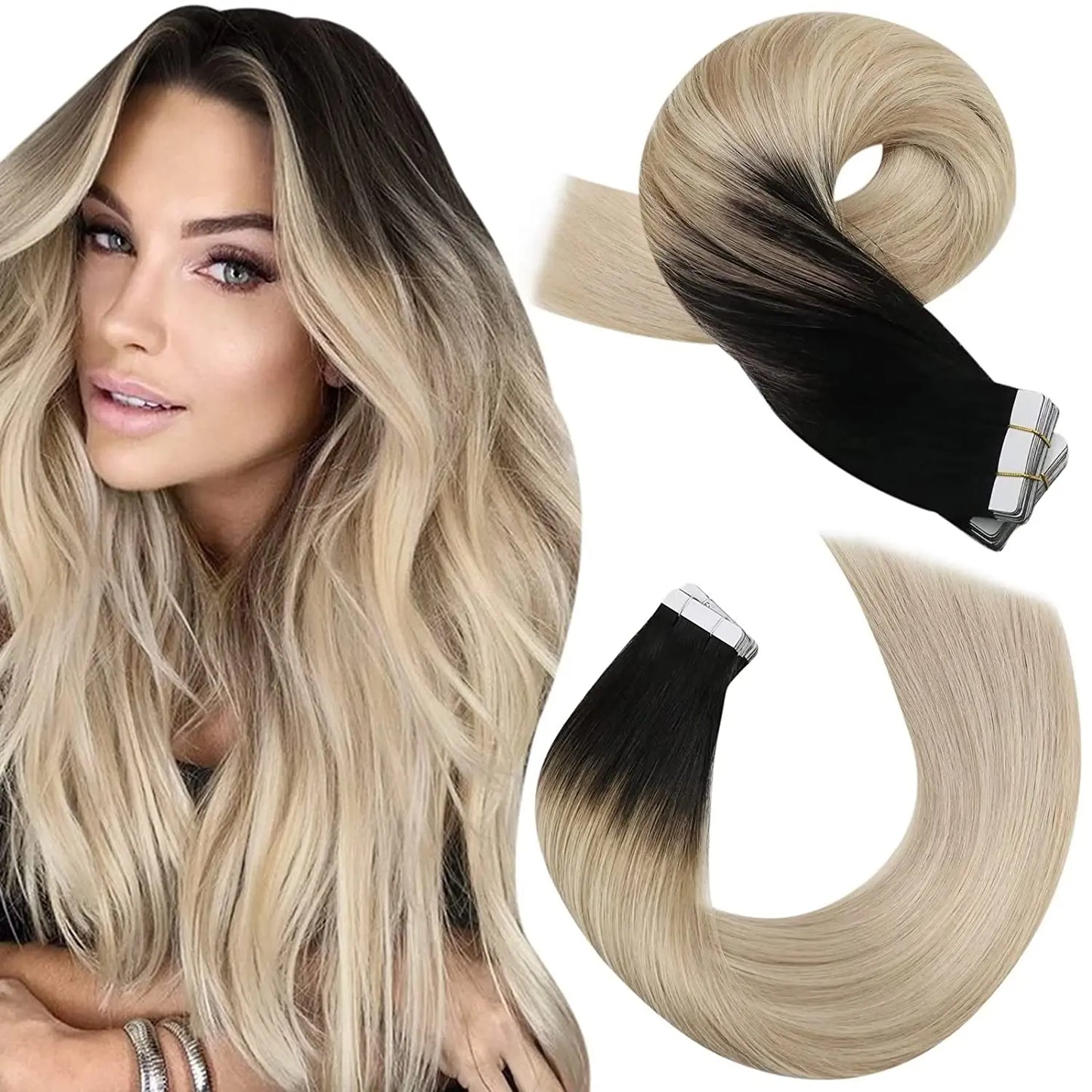 Straight Tape in Human Hair Extensions - Various Colors Available