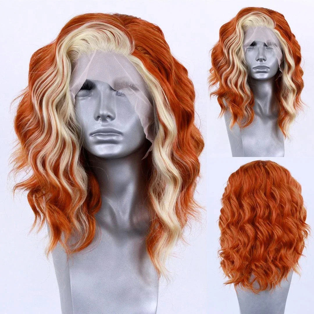 Water Wave Short Synthetic Lace Front Wigs - Various Colors Available