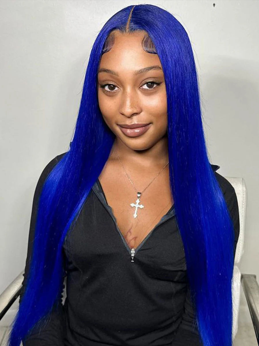 Blue Body Wave - Pre Plucked HD Transparent Lace Front Human Hair Wig