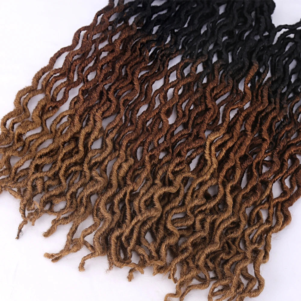 Goddess Faux Soft Curly Locs Crochet Synthetic Hair - Various Colors Available