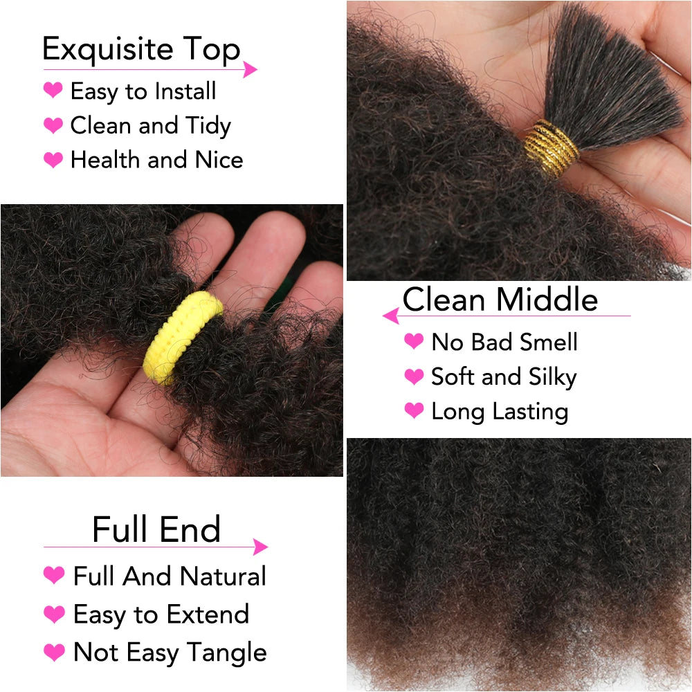 Afro Kinky Curly Marley Synthetic 12inch Hair - Various Colors Available