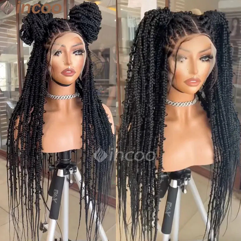 36 Inch Synthetic Braided Butterfly Lace Front Synthetic Wigs - Various Colors Available