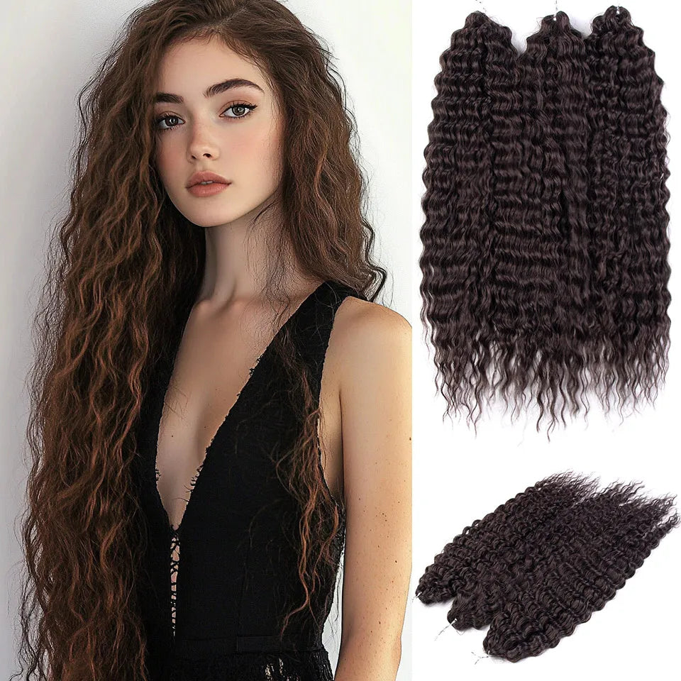 Water Wave Synthetic Crochet Hair 24 Inch - Various Colors Available