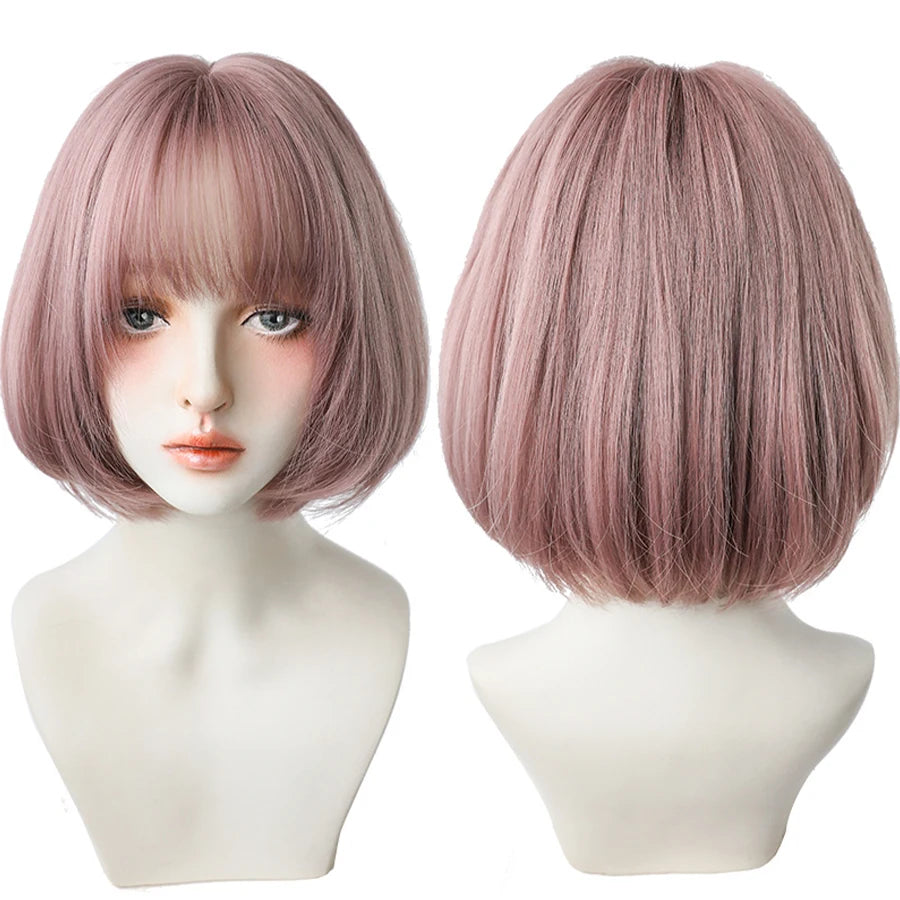 Short Bob Synthetic Wig - Various Colors Available