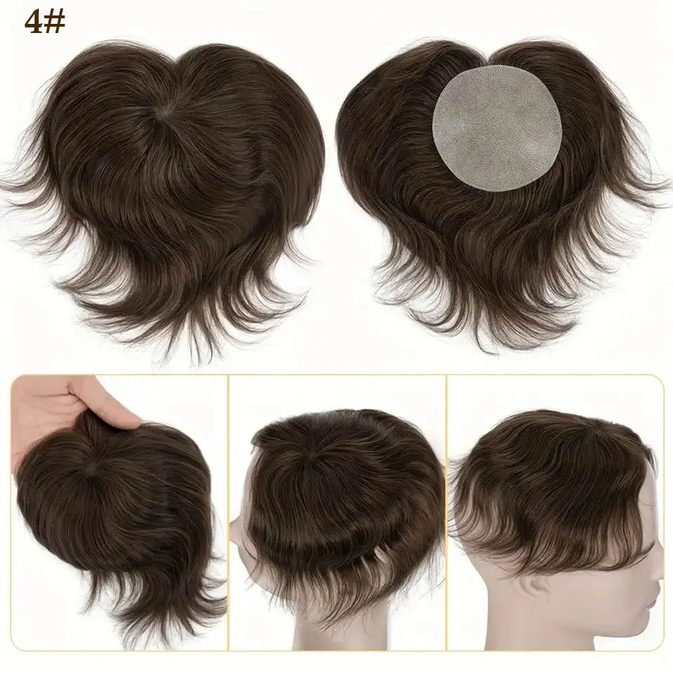 Side or Back Hair Patches Hairpiece for Men, Thin Skin, Toupee Patch, 8cm x 8cm - Various Options Available