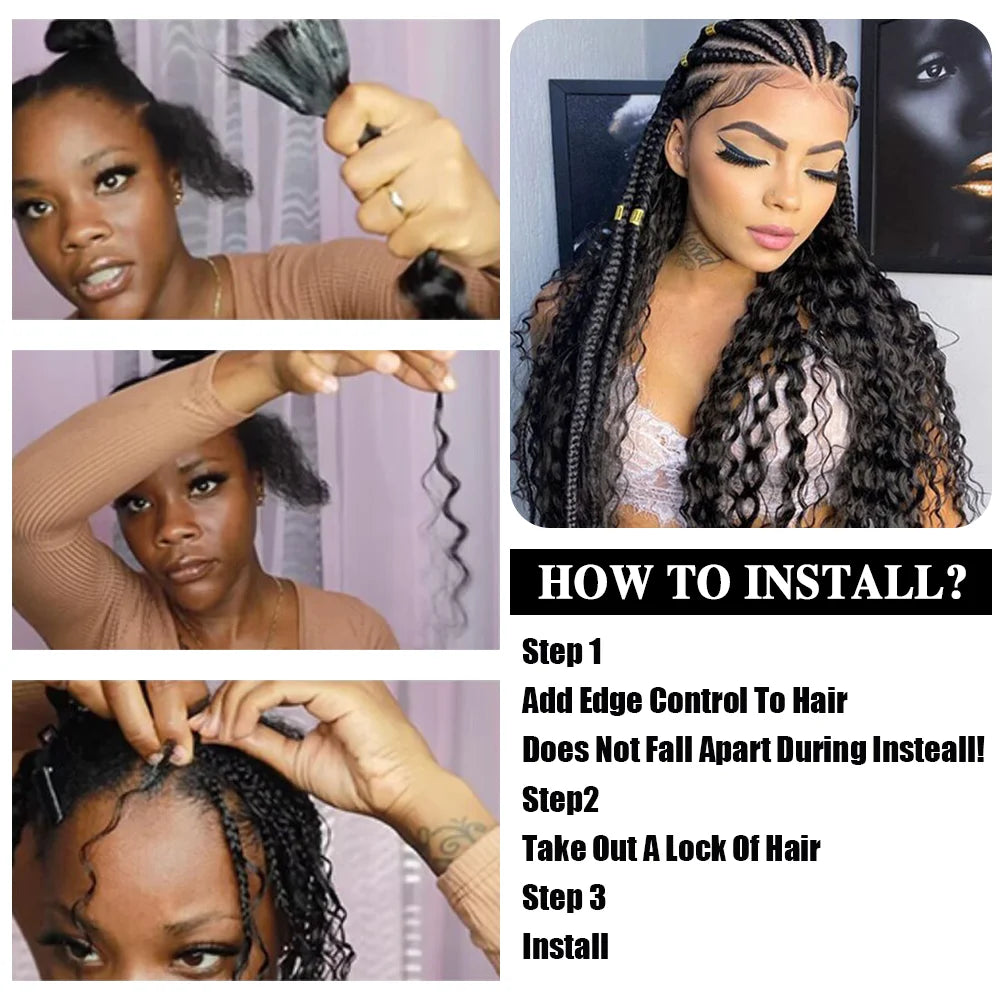 Deep Wave Bulk Human Hair for Braiding - Various Colors Available