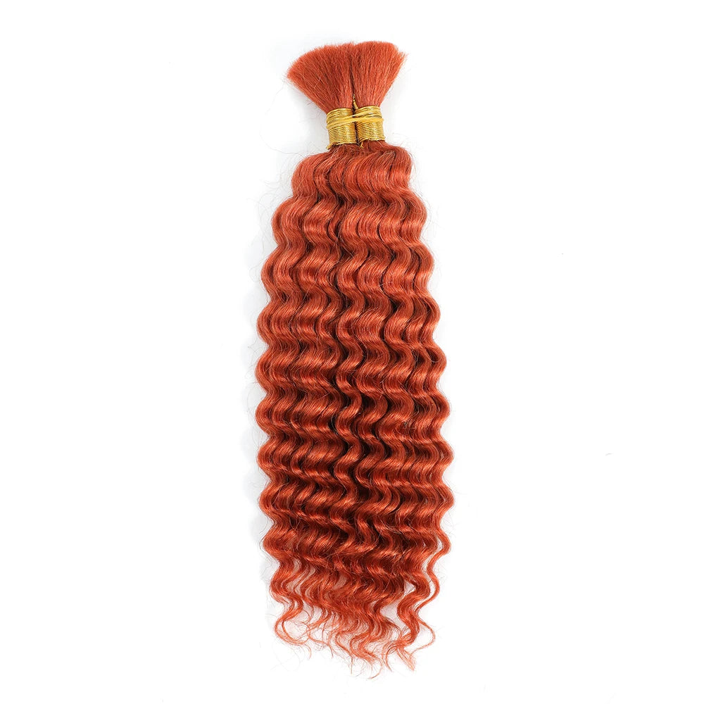 Deep Wave Unprocessed Human Hair for Braiding With No Weft (Boho Braiding) Various Colors & Lengths Available