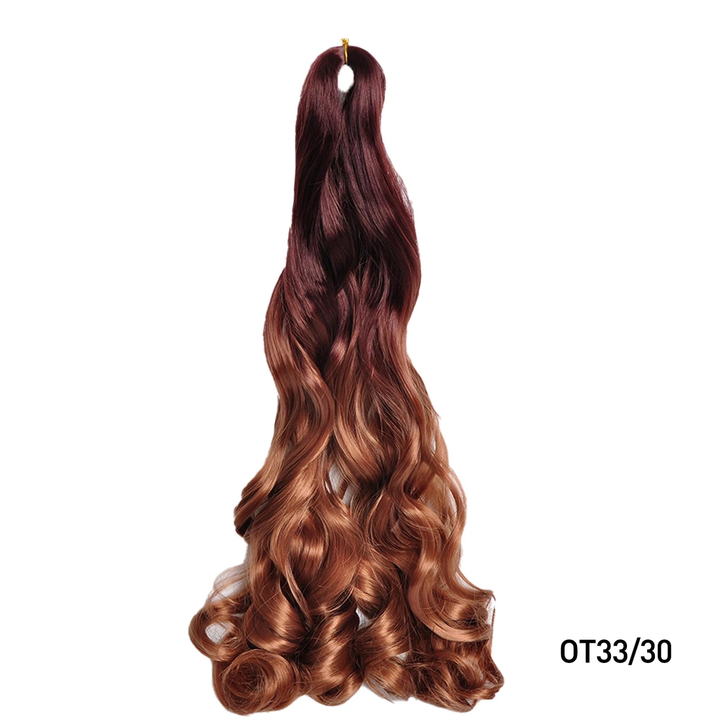 French Spiral Curls Pre Stretched Loose Synthetic Braiding Hair