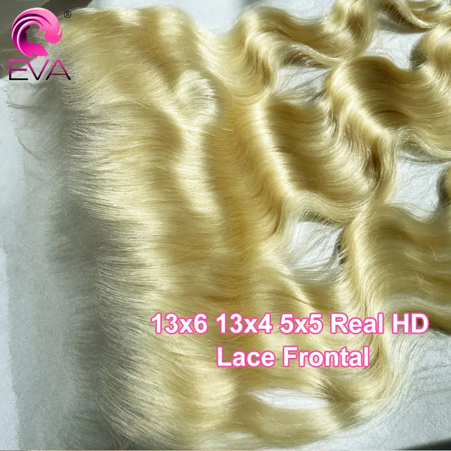 Pre Plucked Small Knots #613 Blonde HD Lace Frontal  & Closure - Human Hair