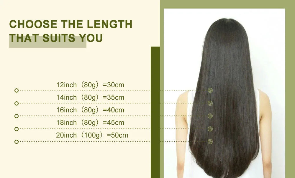 Fish Line Human Hair Extension - One Piece Invisible Wire Hair Weft with 2 Clips