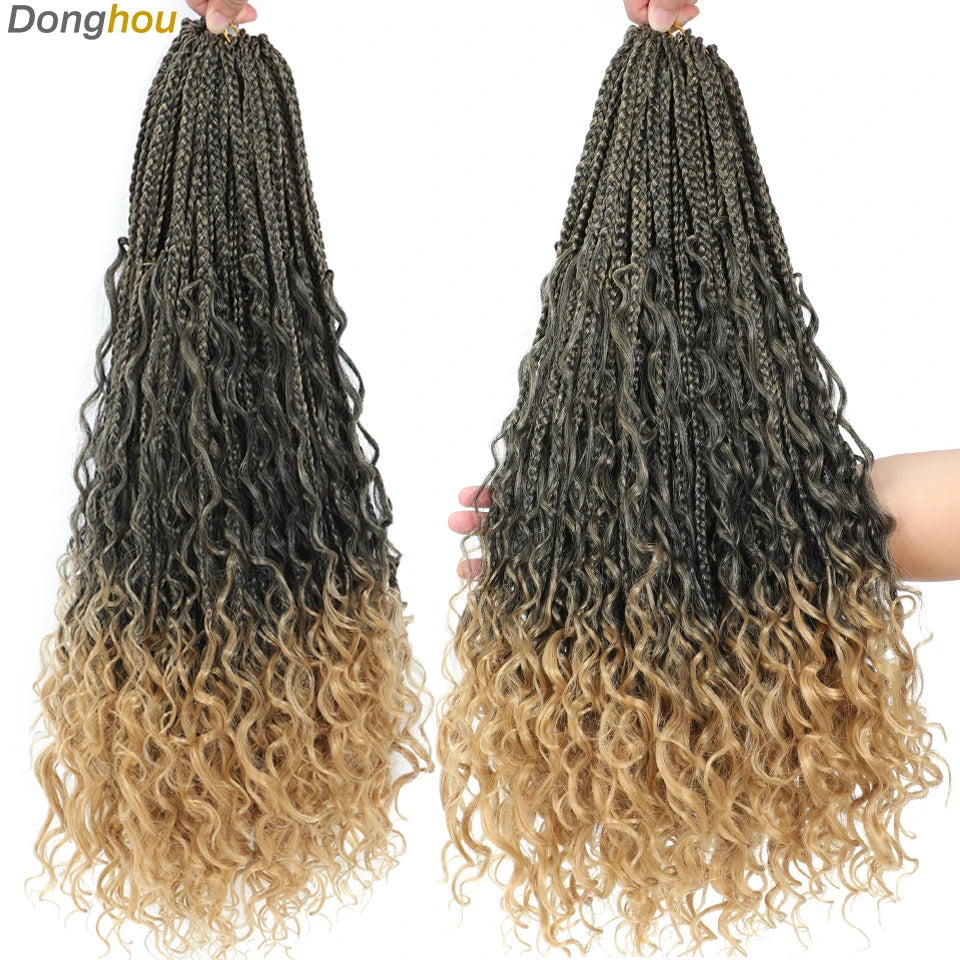 Boho Box Braids Synthetic Crochet Hair