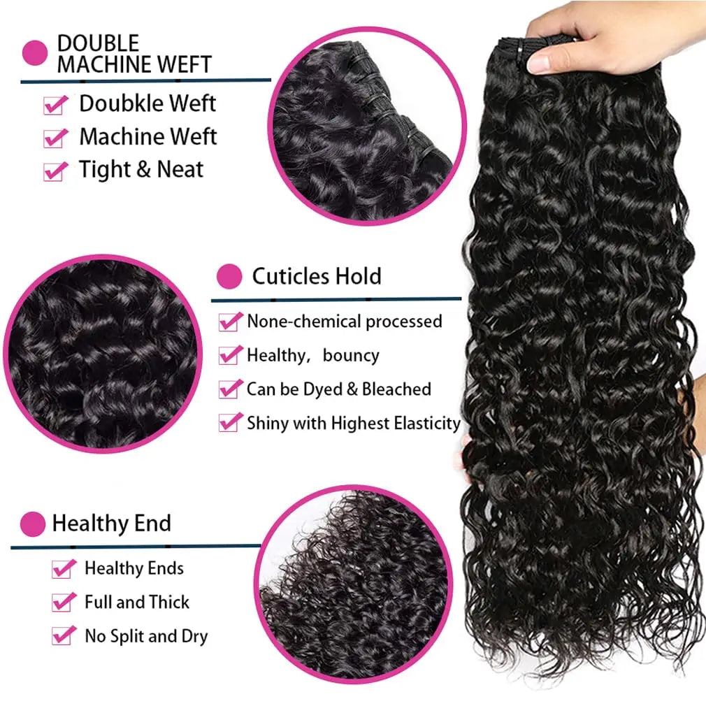 Deep Curly Brazilian Unprocessed Human Hair Weave Bundles