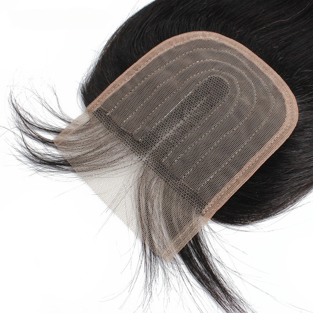 T Lace Middle Part Transparent Lace Closure Remy Human Hair - Various Options Available