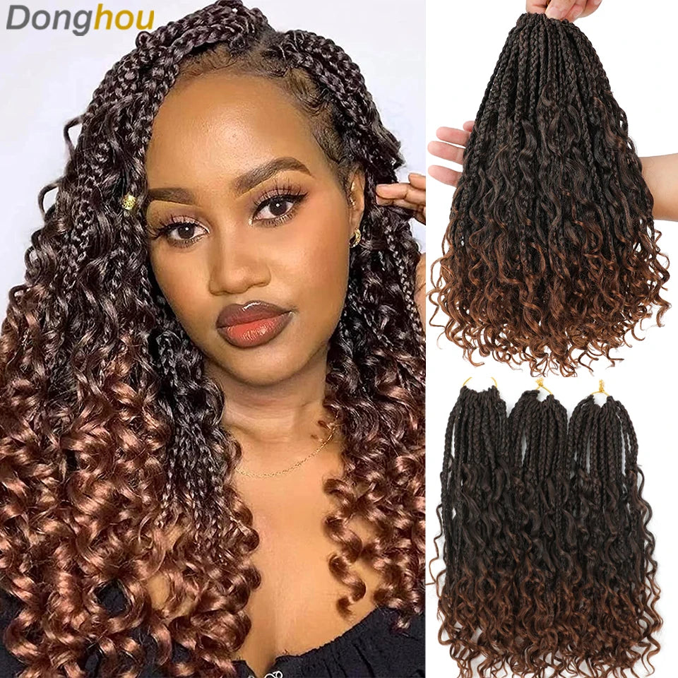 Boho Box Braids Synthetic Crochet Hair