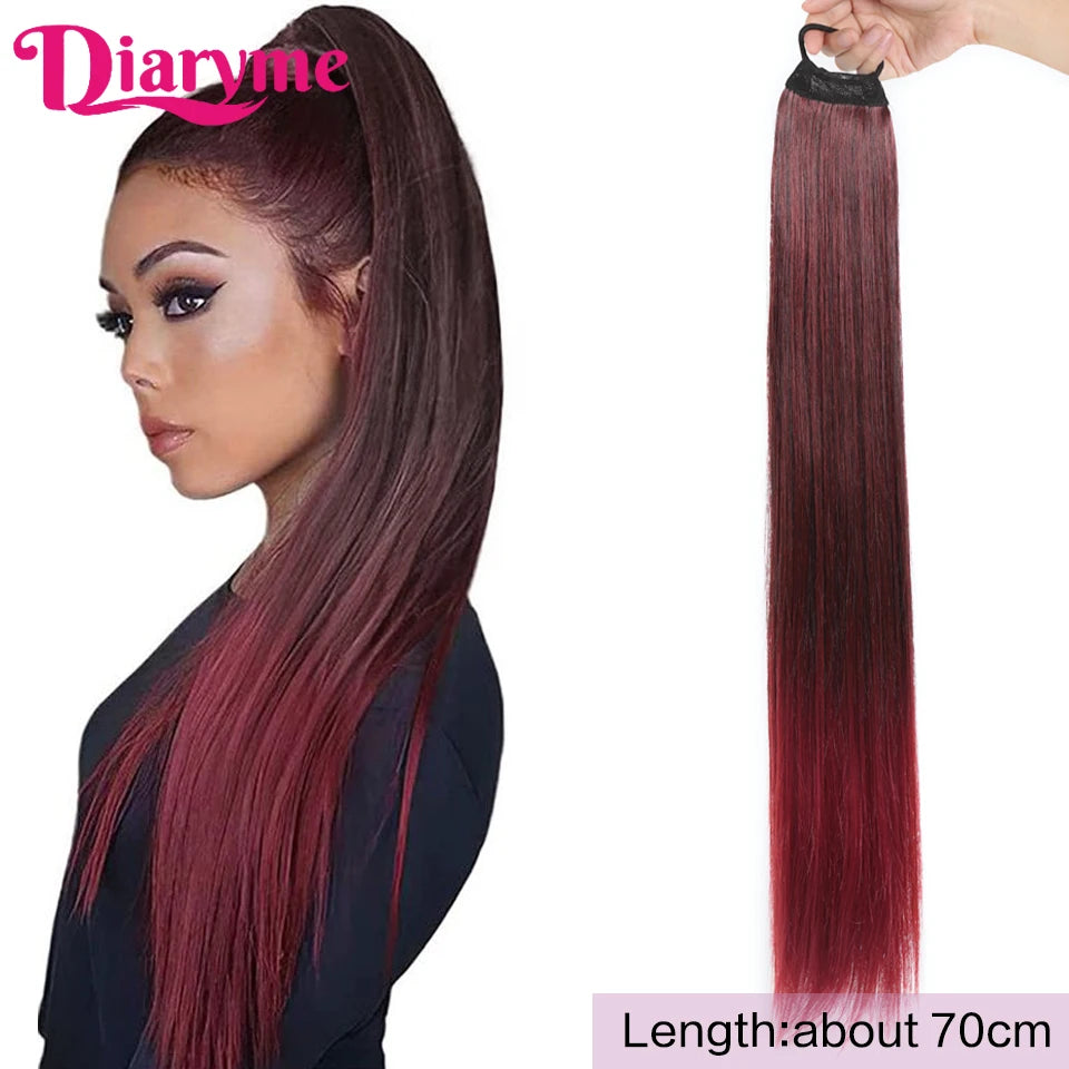 Long Straight Synthetic Ponytails - Various Options Available