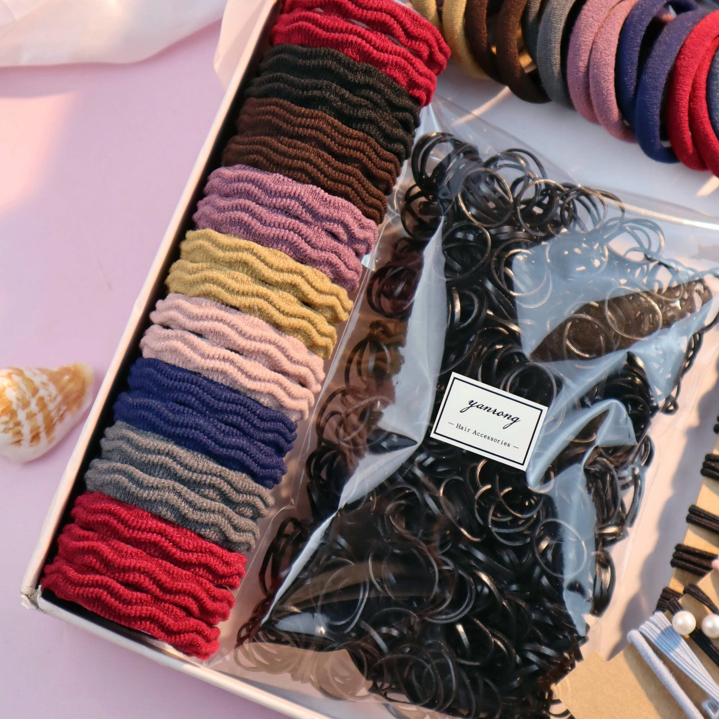 1085PCS Dark Hair Accessories for Woman Set