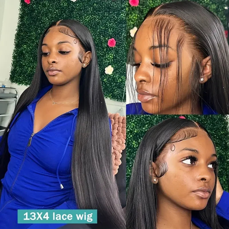 Straight - Transparent 360 Lace Glueless Human Hair Wig