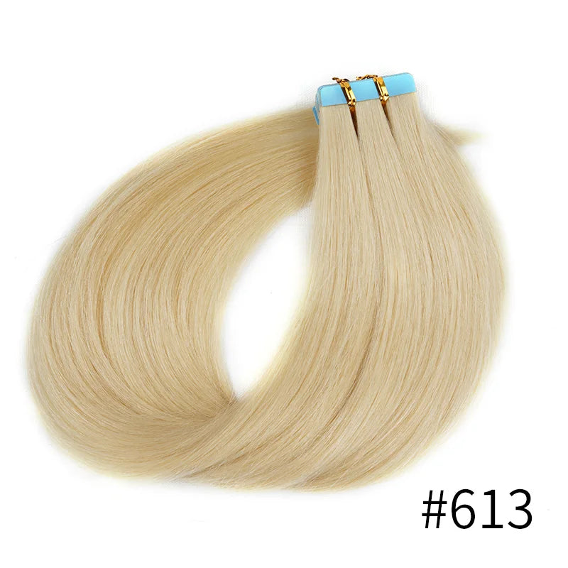 Straight Natural Remy Human Hair Tape Ins