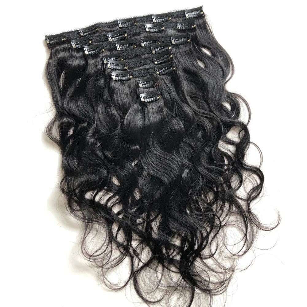 Body Wave Natural Color Remy Human Hair Clip Ins