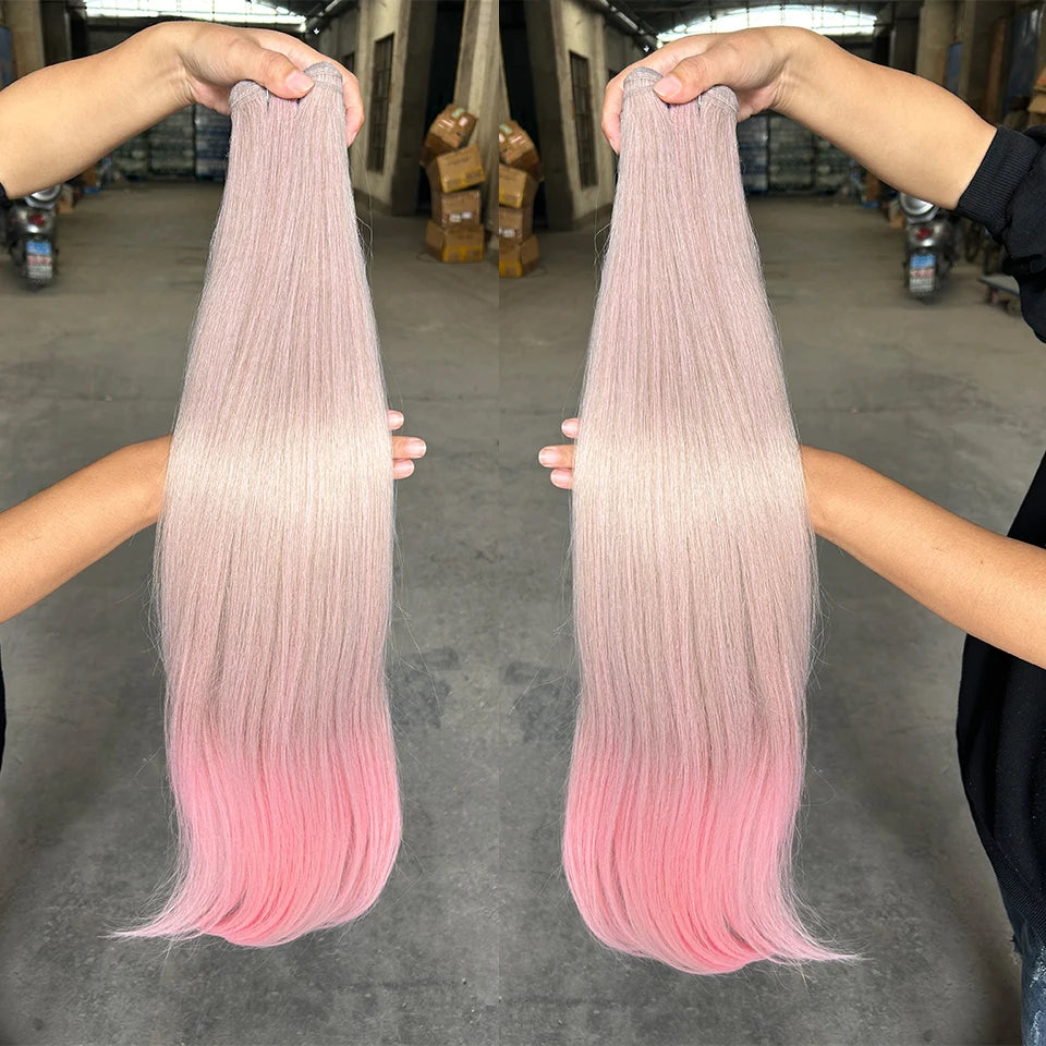 Yaki Straight Synthetic Hair Bundles - Various Colors Available