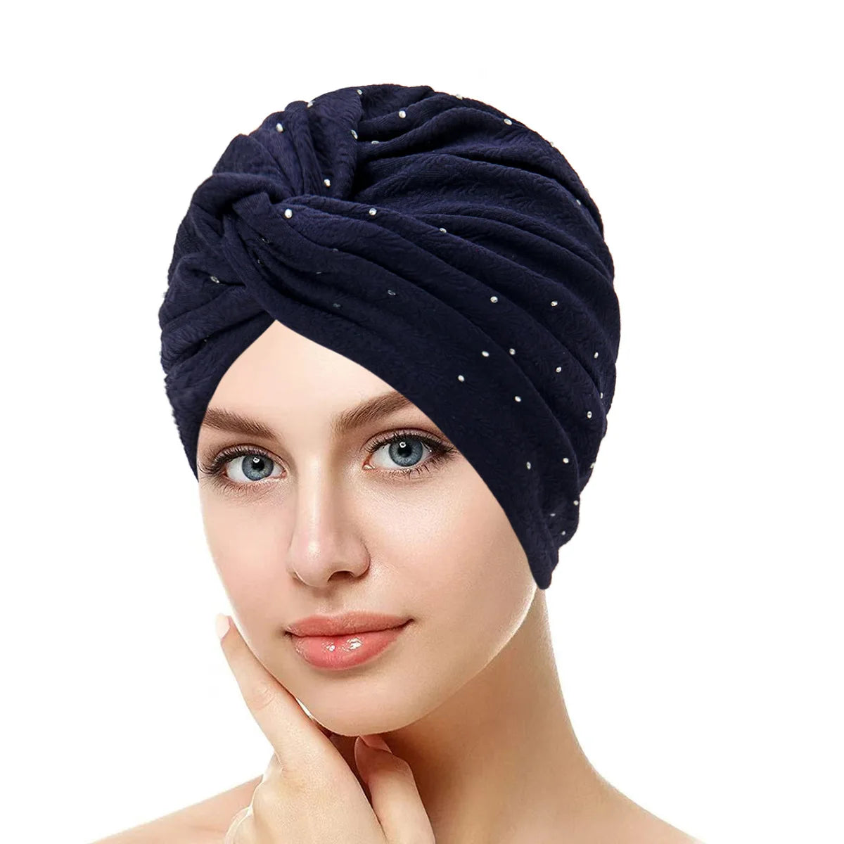 Women's Pleated Turbans in Various Colors